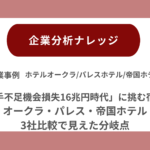 「人手不足機会損失16兆円時代」に挑む宿泊業──オークラ・パレス・帝国ホテル3社比較で見えた分岐点